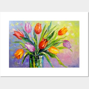 Bouquet of tulips Posters and Art